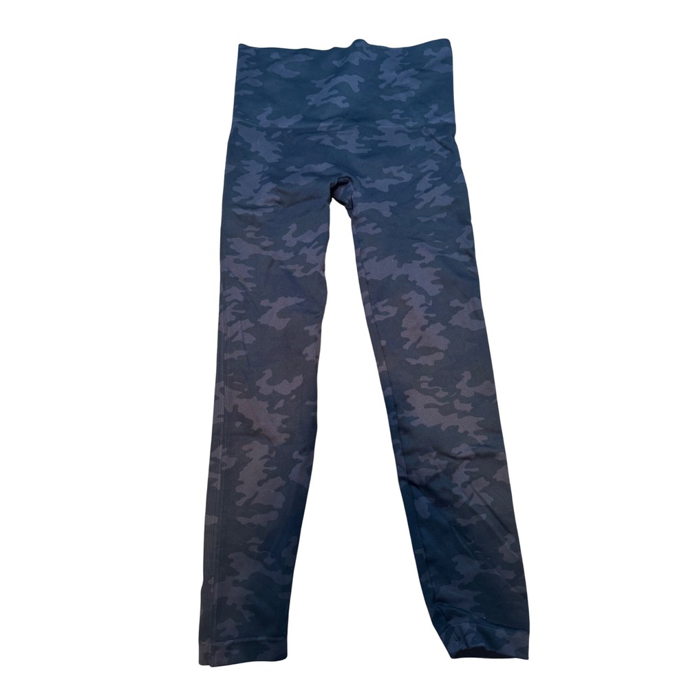SPANX Camo Print‎ High Waist Full Length Leggings Black L G